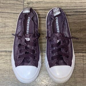 Converse Shimmering Purple Sneakers girls size 13